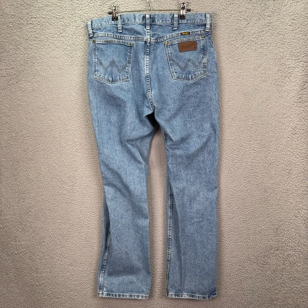 VTG Wrangler Jeans Men 36x32 Blue 47MWZ Regular Fit Western Rodeo Cowboy Y2K 90s